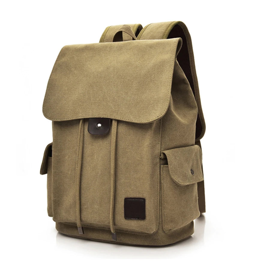Large Canvas Backpack for Men - School and Travel Rucksack
