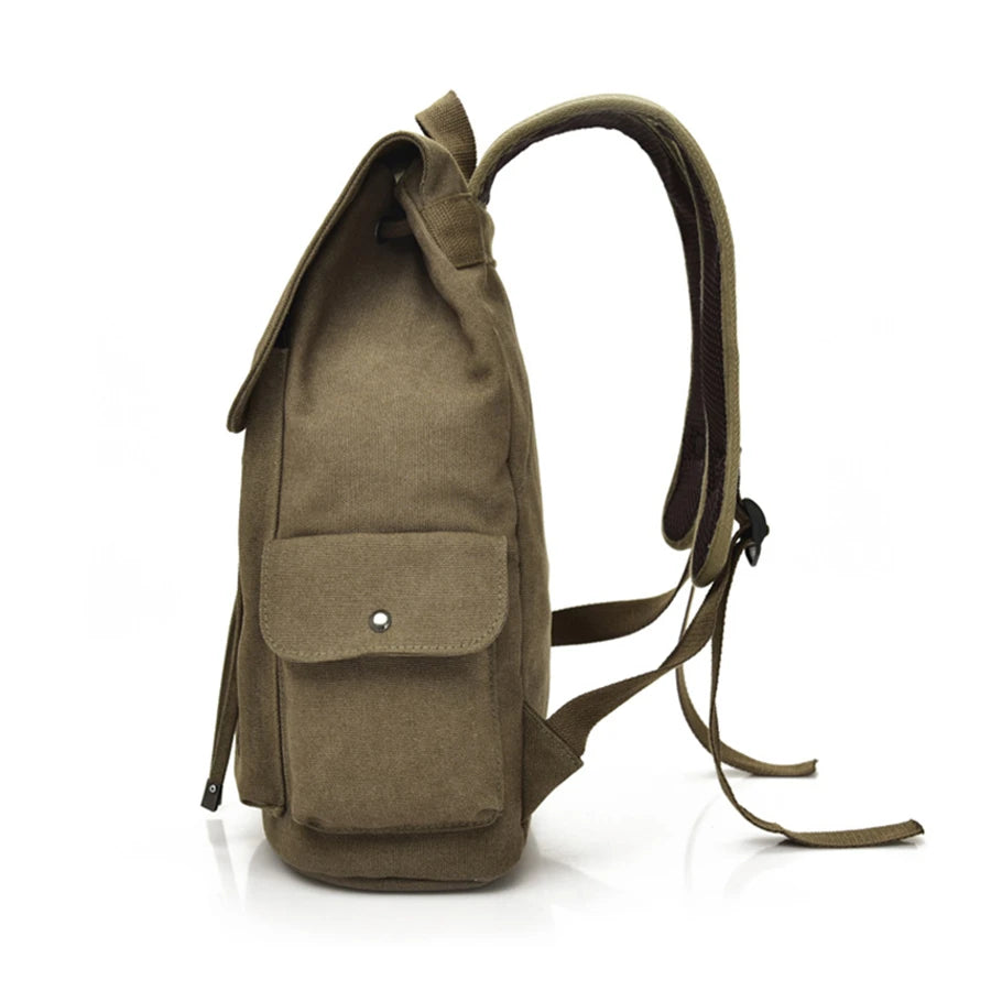 Large Canvas Backpack for Men - School and Travel Rucksack