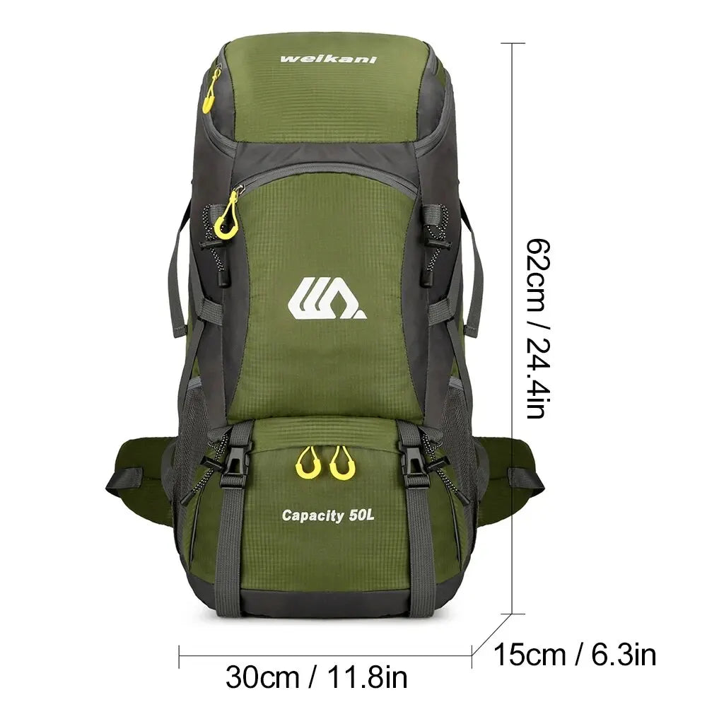 50L High Capacity Multifunctional Hiking Backpack - Outdoor Sport Travel Bag