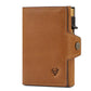 Smart Pop Up RFID Card Wallet - Genuine Leather Slim Card Case with Coin Purse