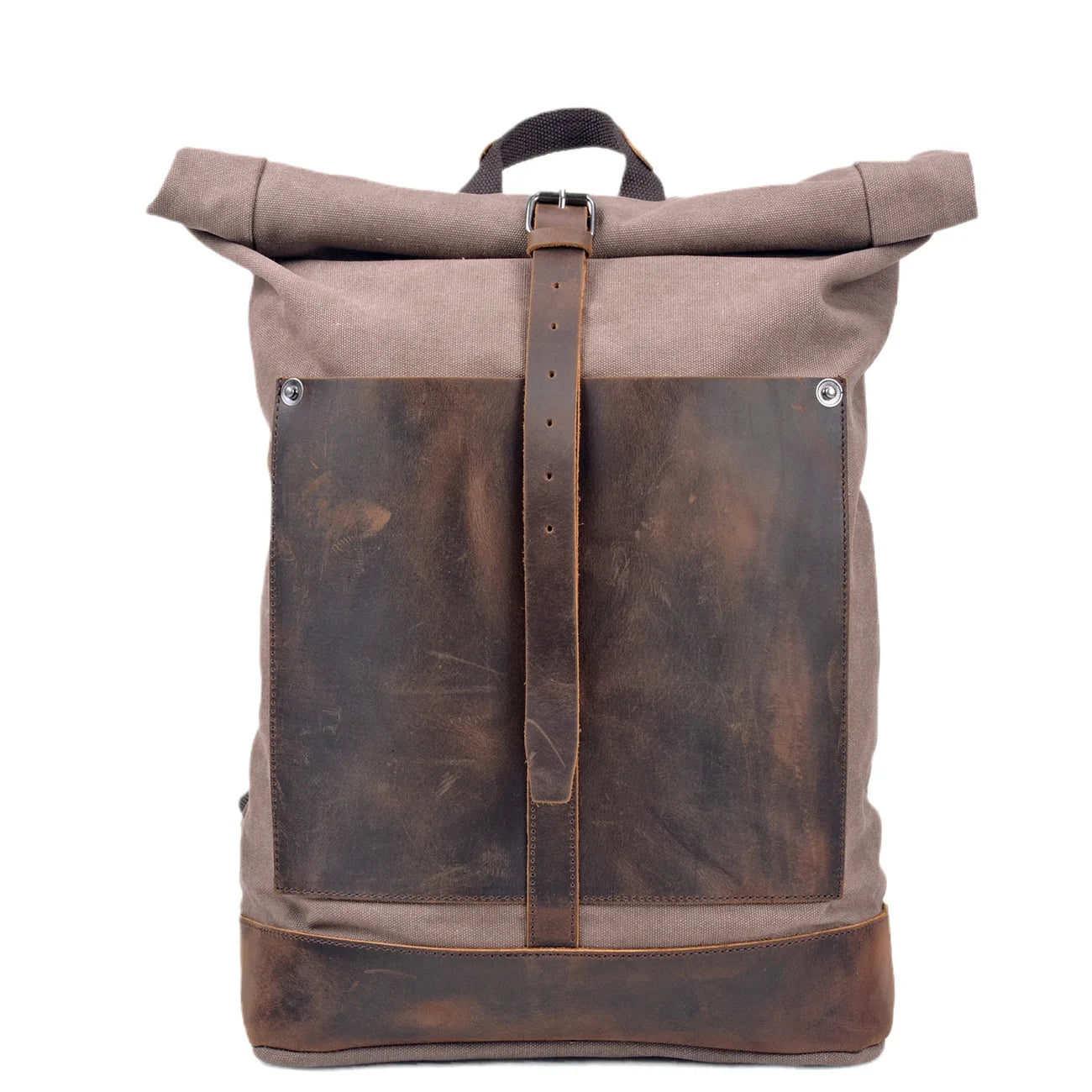 Top Quality Canvas & Cowhide Travel Backpack - 16 Inch Laptop Bag