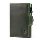 Smart Pop Up RFID Card Wallet - Genuine Leather Slim Card Case with Coin Purse