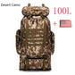 80L/100L Mountaineering Tactical Backpack - Large Climbing Bag for Hiking & Camping
