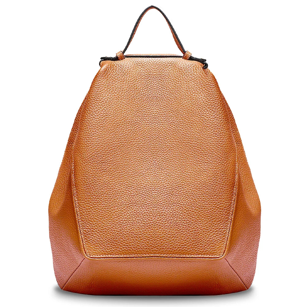 Genuine Leather Classic Backpack - Stylish Knapsack Satchel Purse for Women