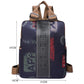 Fashion Designer Canvas Rucksack - Large Travel and School Backpack for Women and Students