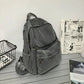 Gray Denim Backpack - Leisure Travel Shoulder Bag for Women Boys and Girls