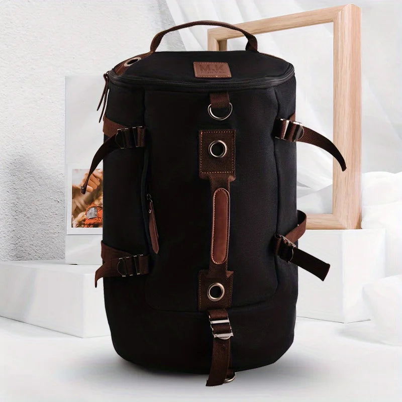 Retro-Style Dual-Shoulder Bag - Large Capacity Sports and Travel Backpack