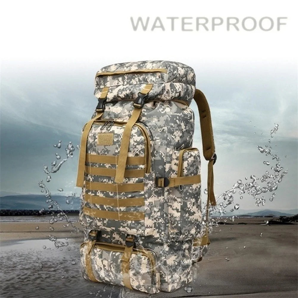 80L/100L Mountaineering Tactical Backpack - Large Climbing Bag for Hiking & Camping