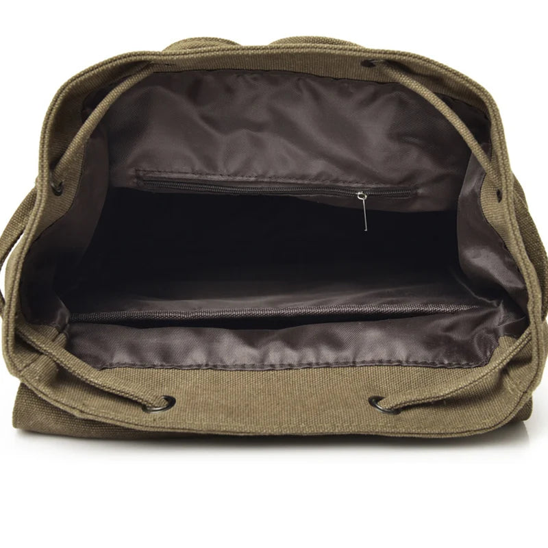 Large Canvas Backpack for Men - School and Travel Rucksack