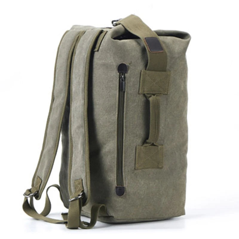 Large Tactical Military Canvas Backpack - Travel Climbing Shoulder Bag