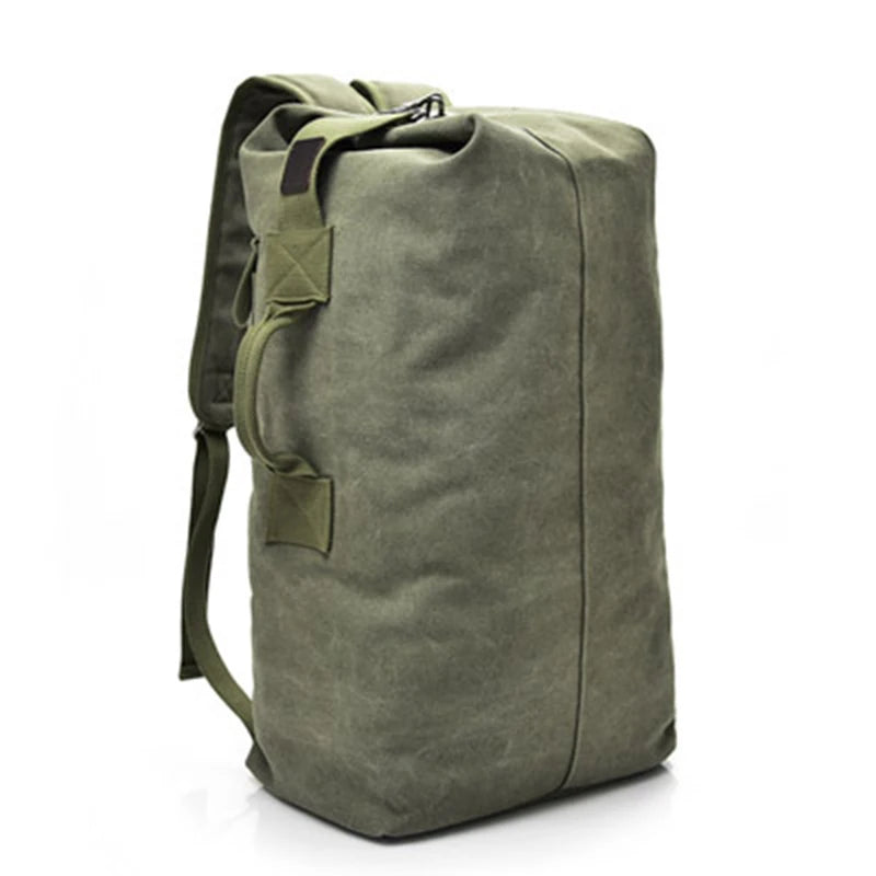 Large Tactical Military Canvas Backpack - Travel Climbing Shoulder Bag