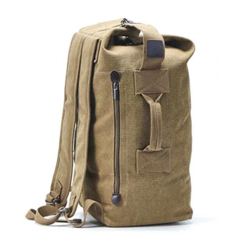 Large Tactical Military Canvas Backpack - Travel Climbing Shoulder Bag