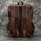 Genuine Leather 17 Inch Laptop Travel Backpack - Large Daypack for Men
