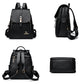 Luxury Women Leather Backpack - Vintage School Bag Rucksack for Girls