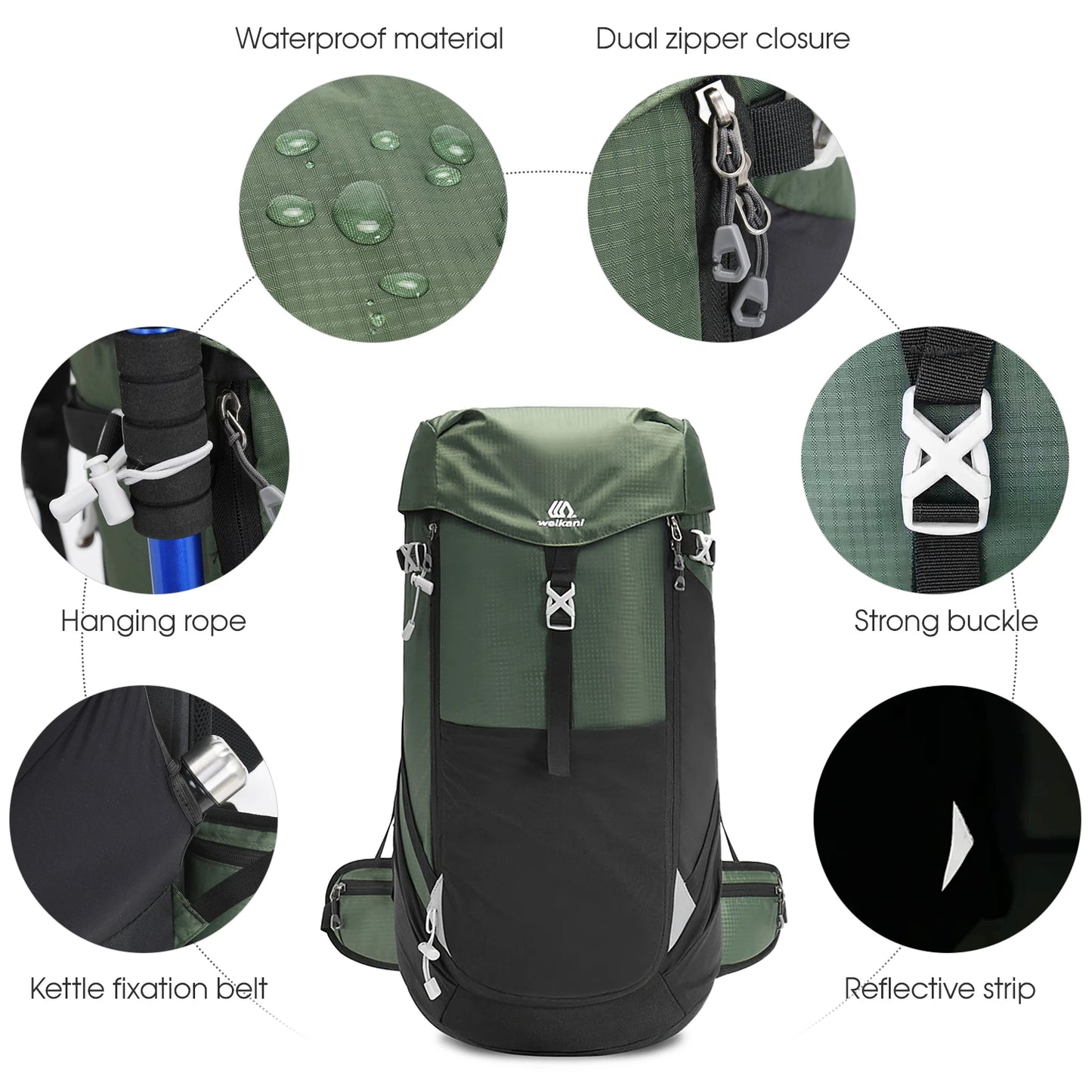 50L Waterproof Mountain Backpack - Tactical Outdoor Sports Bag for Camping & Hiking