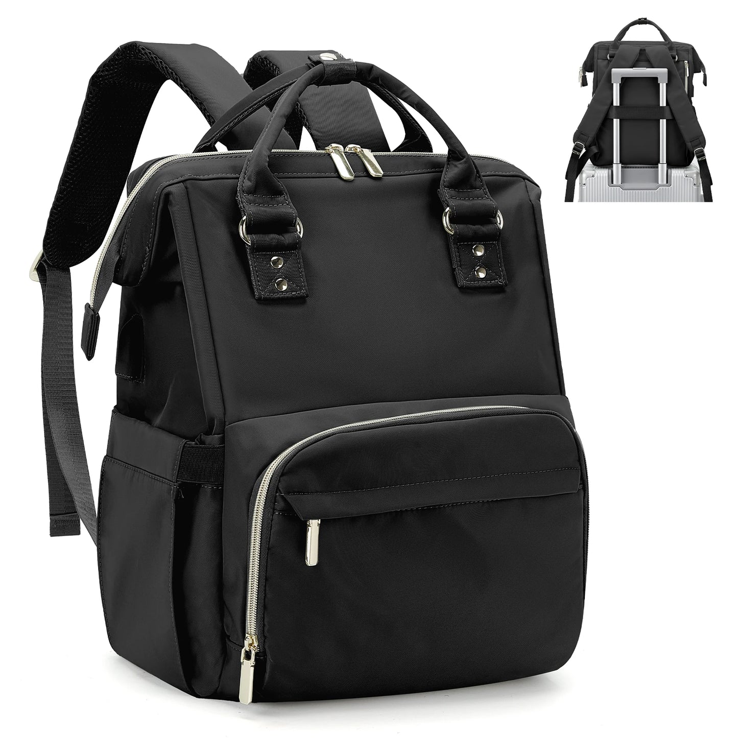 Water Resistant Laptop Backpack for Women - Stylish Business Travel Bag with USB Port
