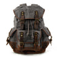 Outdoor Canvas Leather Backpack - Large Capacity Travel and Climbing Bag for Men